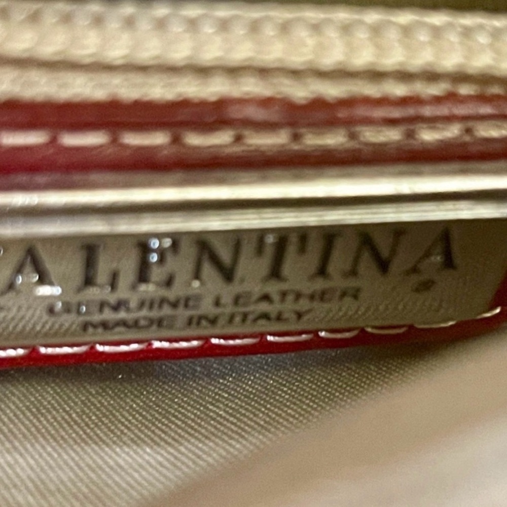 Valentina Italy Red Leather Satchel - Picture 5 of 8
